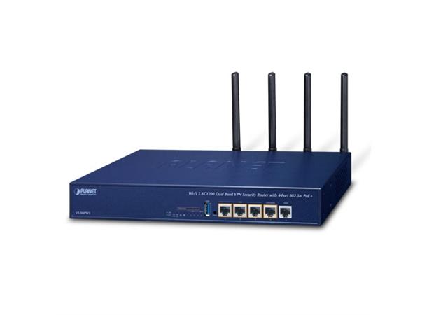 Planet VPN 4-p WiFi Router AX2400 PoE+ 802.3at Security AP Control Dual WAN SPI 