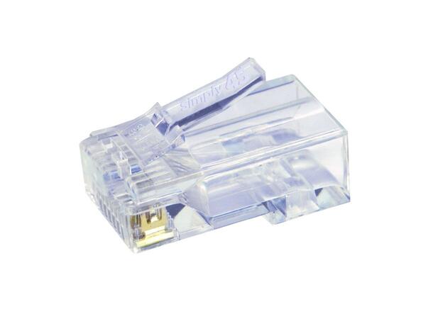 Simply45 - RJ45 - CAT 5e UTP Pass Through - 24AWG  - 100 stk 