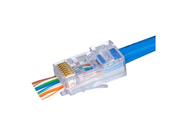 Simply45 - RJ45 - CAT 5e UTP Pass Through - 24AWG  - 100 stk 