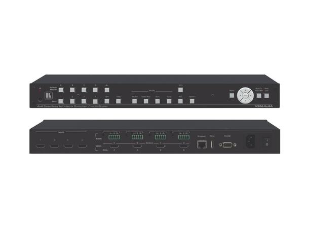 Kramer - VSM-4x4A - Matrix & Multiview 4x4 - HDMi 1.4 - analog lyd ut 