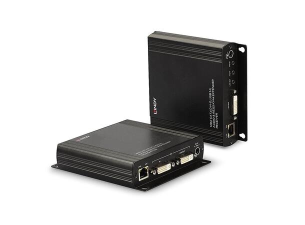 Lindy KVM Extender Cat.6 140 m DVI-D USB Audio & RS-232 