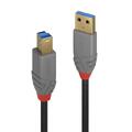 Lindy USB3.2 kabel A-B - 2 m Anthra Line A-B USB 5Gbps Sort