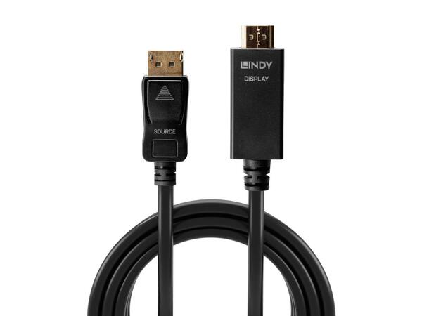 Lindy Displayport > HDMI Kabel -  2 m 4K @30Hz Videokilde: DisplayPort 