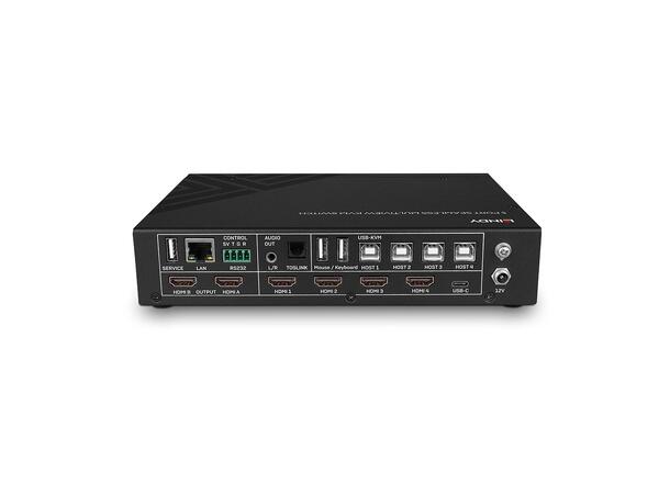 Lindy Multiview KVM Switch 5-p Seamless EDID IR Hot-Keys TCP/IP RS-232 