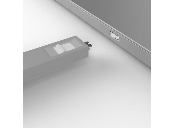 Lindy USB C Port Blocker KIT Hvit Nøkkel og 4 låser 