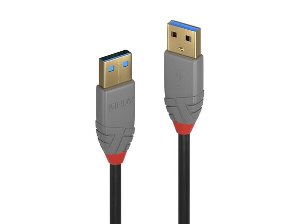 Lindy USB3.2 kabel A-A - 5 m Anthra Line A-A USB 5Gbps Sort 