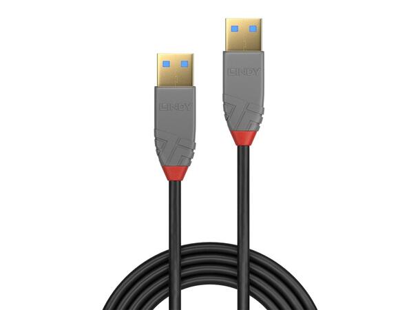 Lindy USB3.2 kabel A-A - 5 m Anthra Line A-A USB 5Gbps Sort 