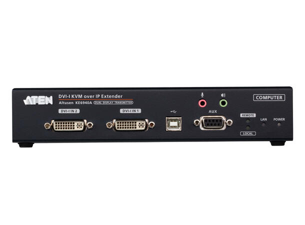 Aten KVM DVI-I DualHead IP Transmitter RS-232 Control and Audio 