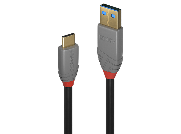 Lindy USB-A>C, 3.2 Gen 2 Passive- 1 m Anthra Line USB-A USB-C 10Gbps 